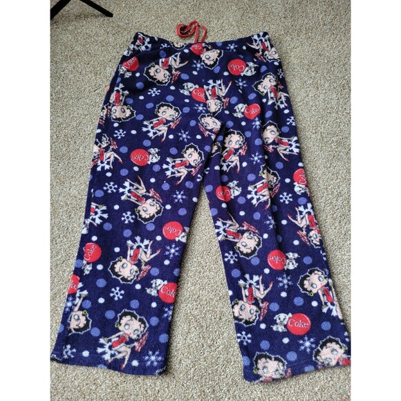 Betty Boop Coca Cola Blue Pajama Pants - Picture 7 of 12